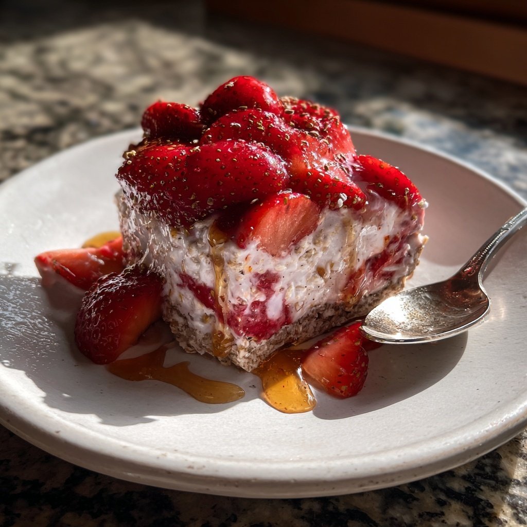 Strawberry Cream Overnight Oats