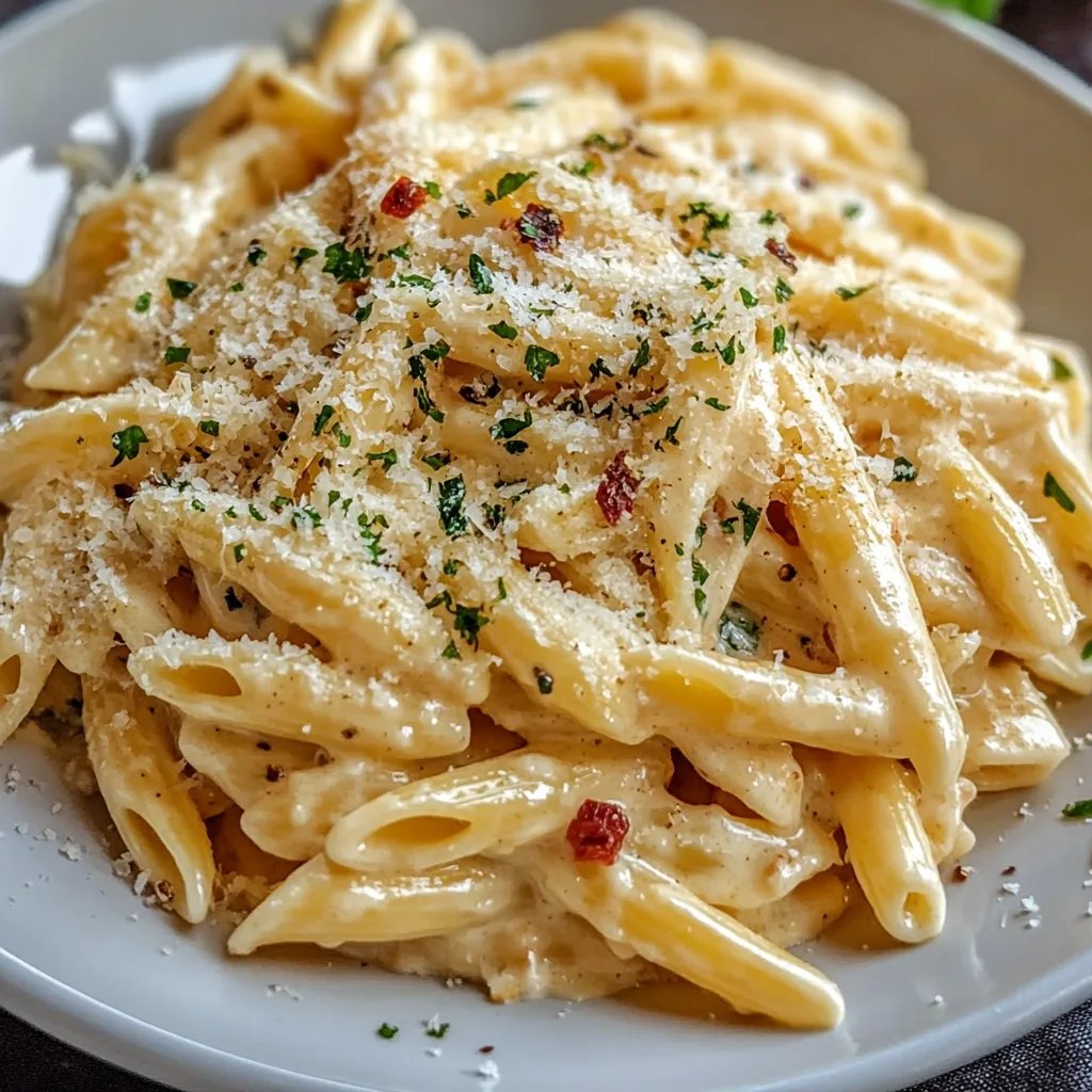 One Pot Creamy Garlic Pasta
