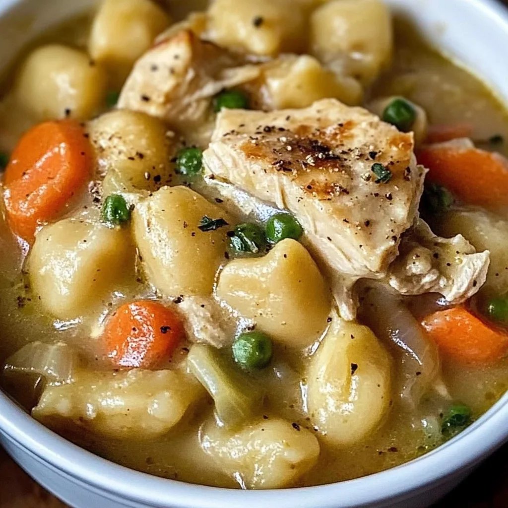 One Pot Gnocchi Chicken Pot Pie