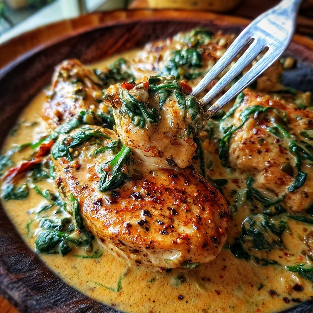 Creamy Tuscan Chicken With Spinach