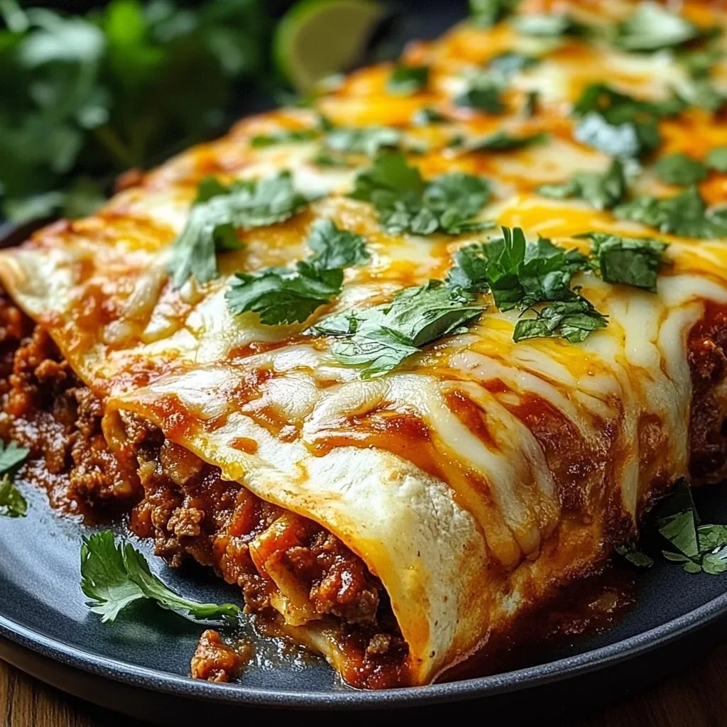 Cheesy Ground Beef Enchiladas