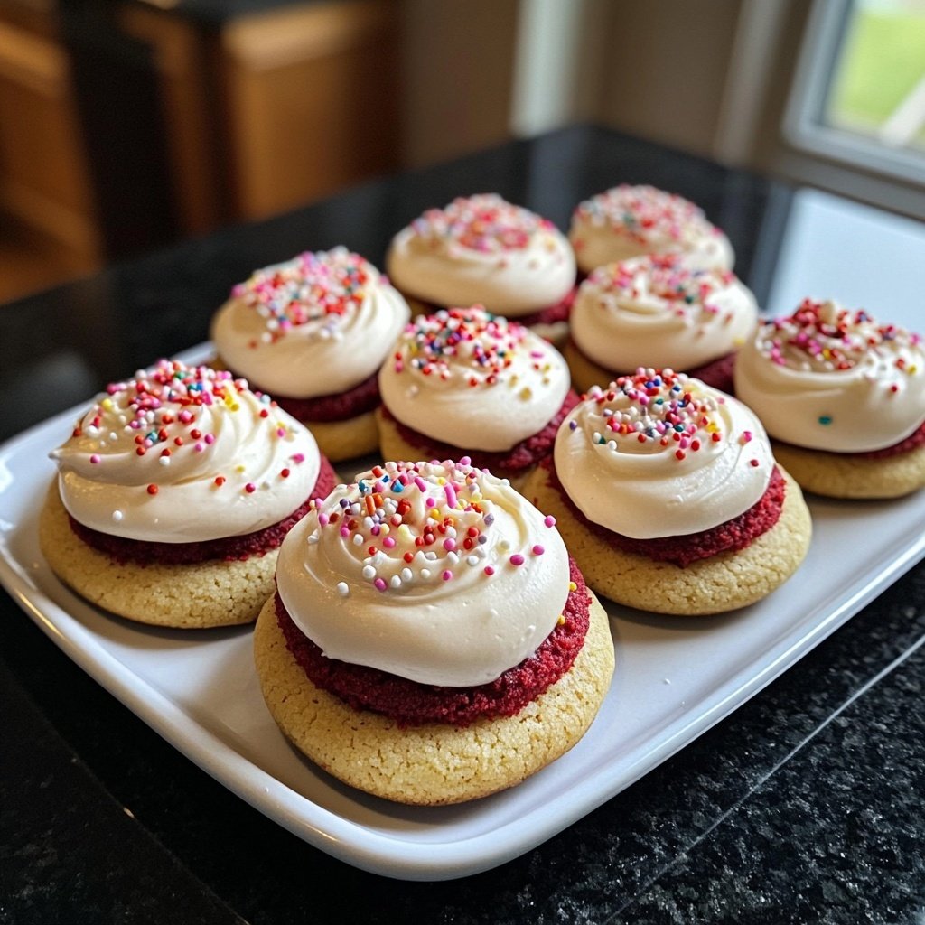 Crumbl Copycat Red Velvet Cupcake Cookies