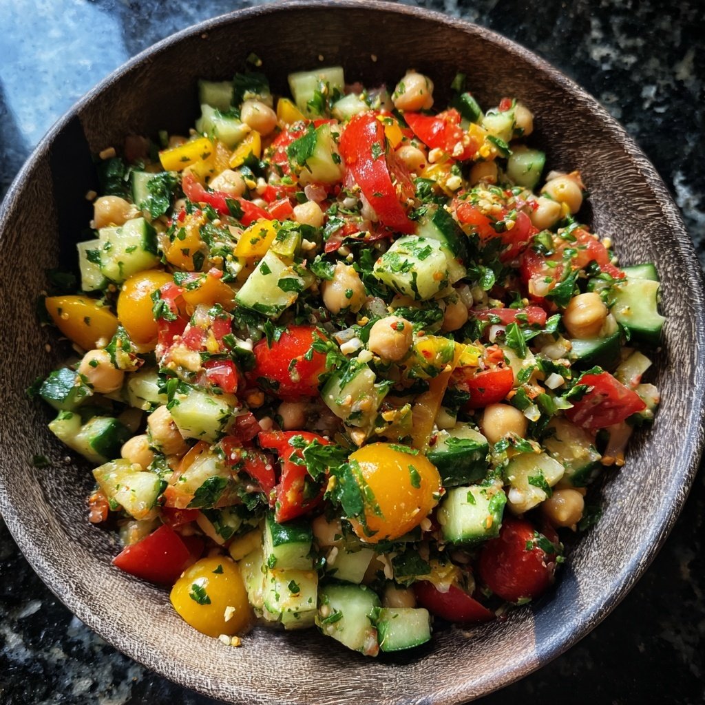Healthy Mediterranean Chickpea Salad