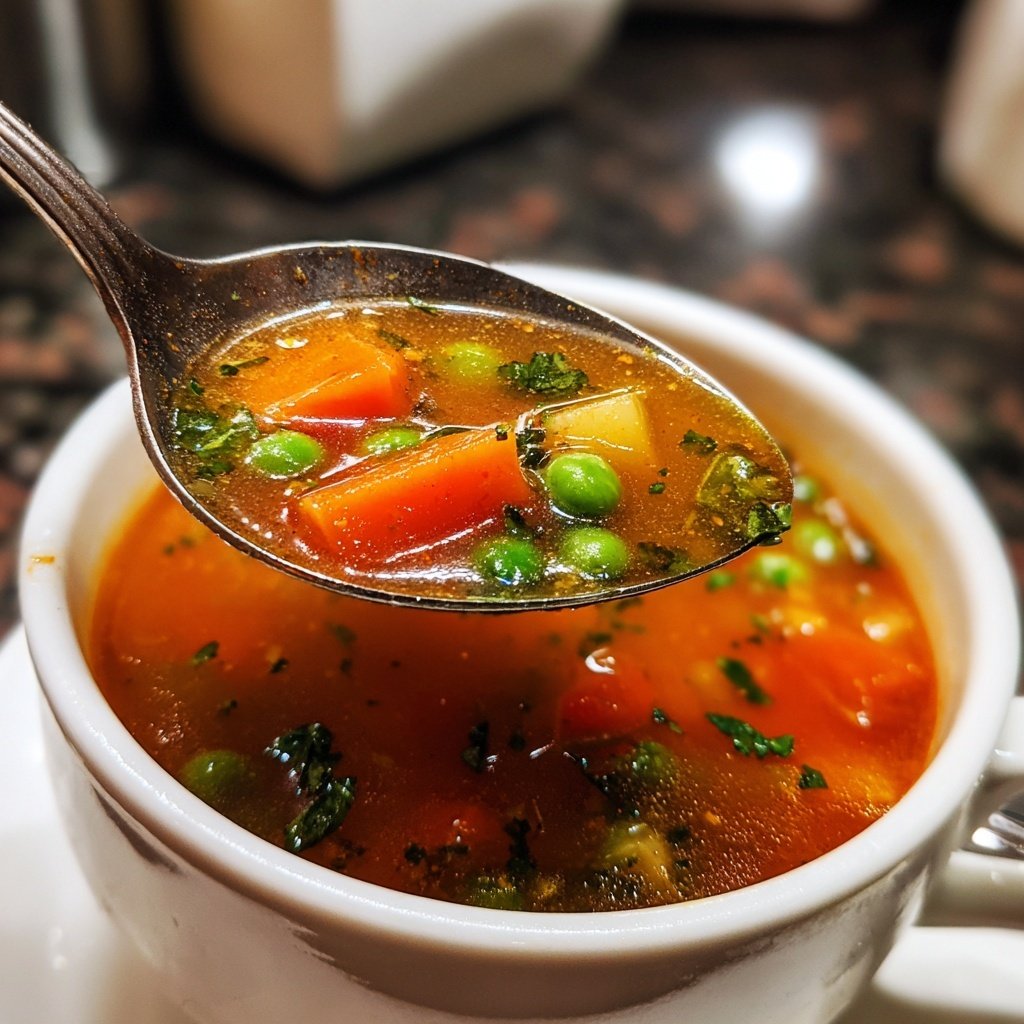 Light Spring Soup With Vegetables