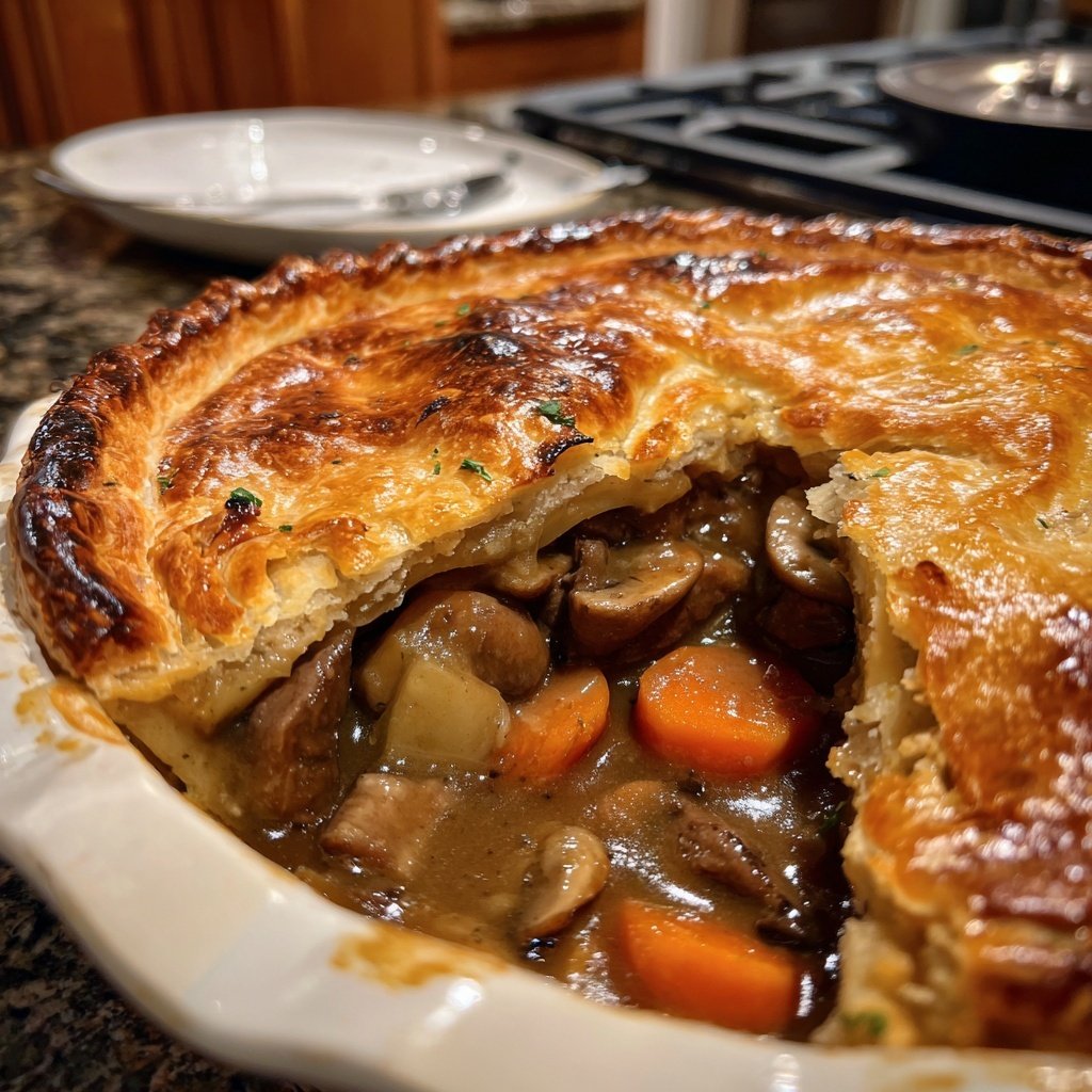Comfort Food Beef and Mushroom Pot Pie