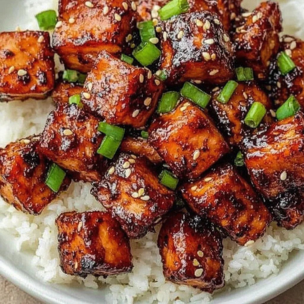 Crispy Honey Garlic Salmon Bites