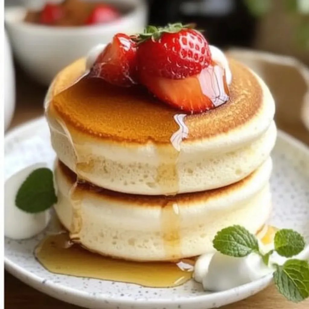 Fluffy Japanese Soufflé Pancakes
