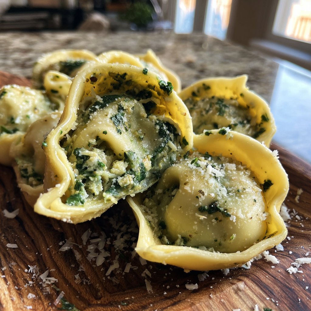 Heart-Shaped Spinach Tortellini