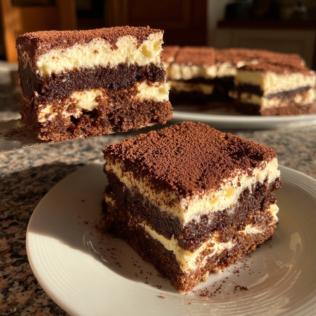 Easy Tiramisu Brownies
