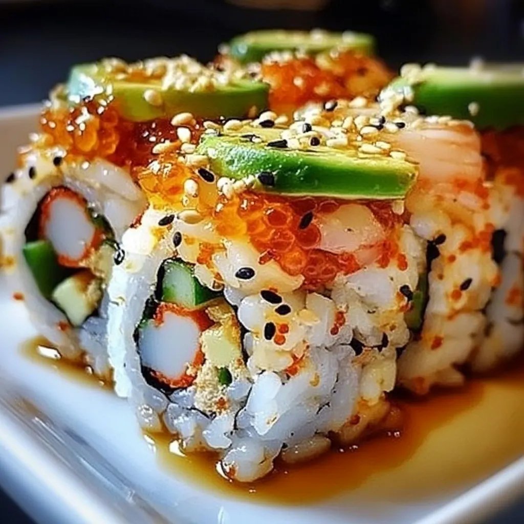 Spicy Shrimp Sushi Stacks