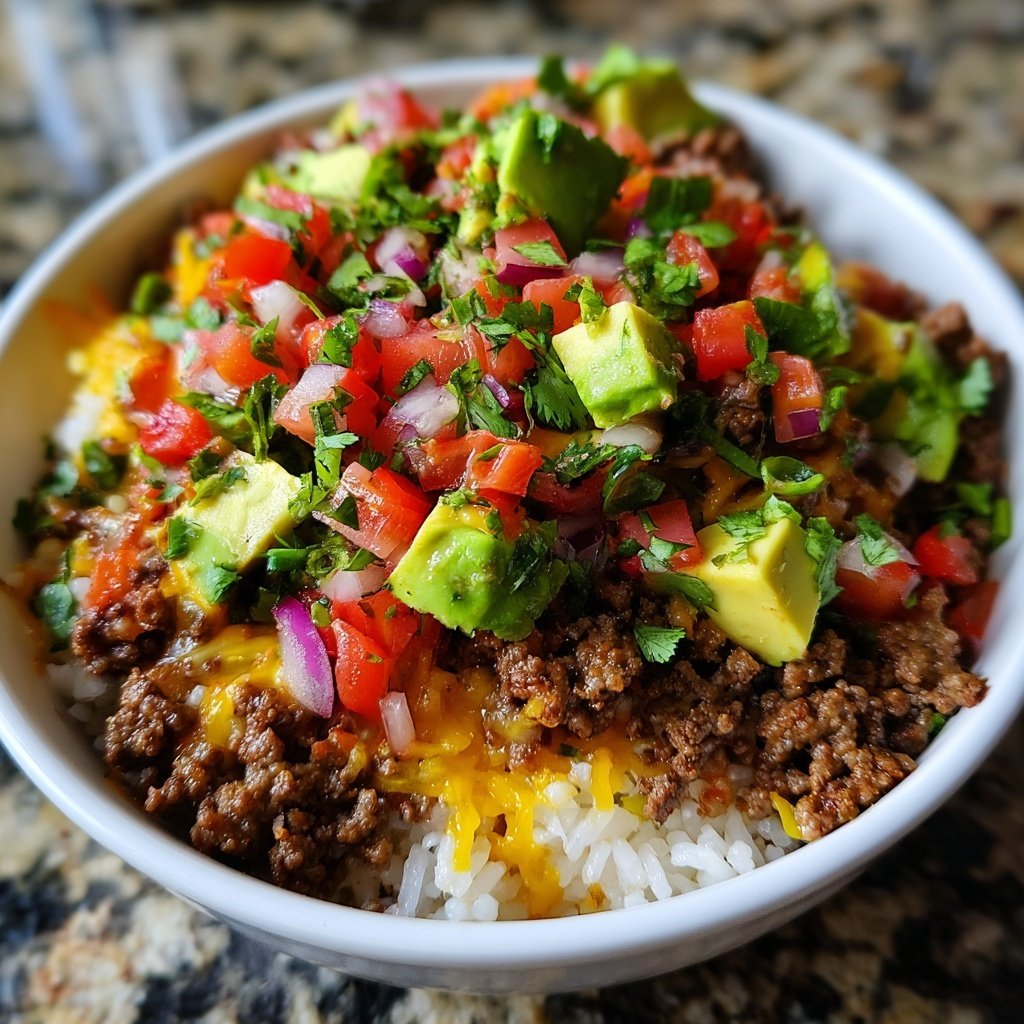 Easy Taco Rice Bowl – Quick and Healthy Dinner Idea